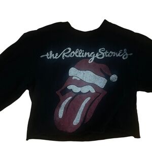 Rolling Stones Christmas Cropped Sweatshirt Small